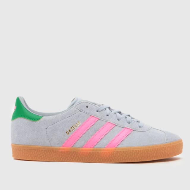 adidas Silver Gazelle Girls Youth Trainers Silver UK 4 (EU 36?)