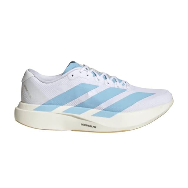 Adidas Adizero Evo SL Woven Shoes White Blue SS26, Size UK 11.5