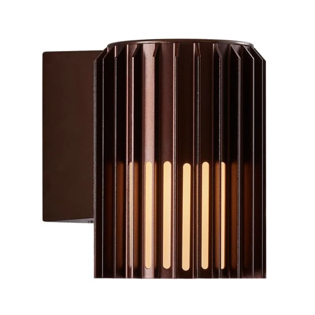 Nordlux Aludra Outdoor Wall Light Brown Aluminium Solar E27 Sensor Coastal/Marine Safe - Mains Powered, IP54 Brown Unisex