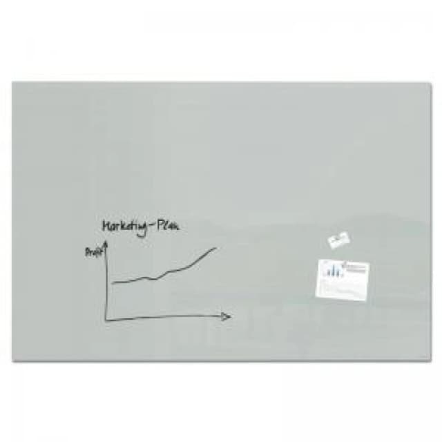 SIGEL Glass whiteboard Artverum - TUEV - approved - 180 x 120cm - grey - safety glass
