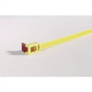 HellermannTyton 115-00001 SPEEDYTIE-PA66-YE-V1 Cable tie 750 mm 13mm Yellow, Red Releasable, Eyelet, Quick-fit 5 pc(s)