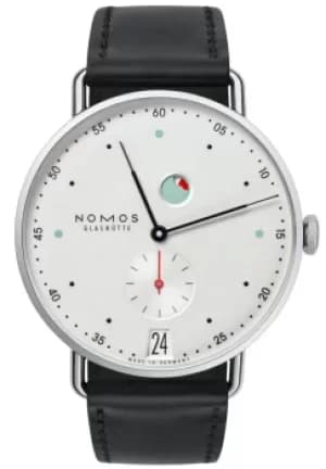 Nomos Glashutte Watch Metro Datum Gangreserve Sapphire Crystal