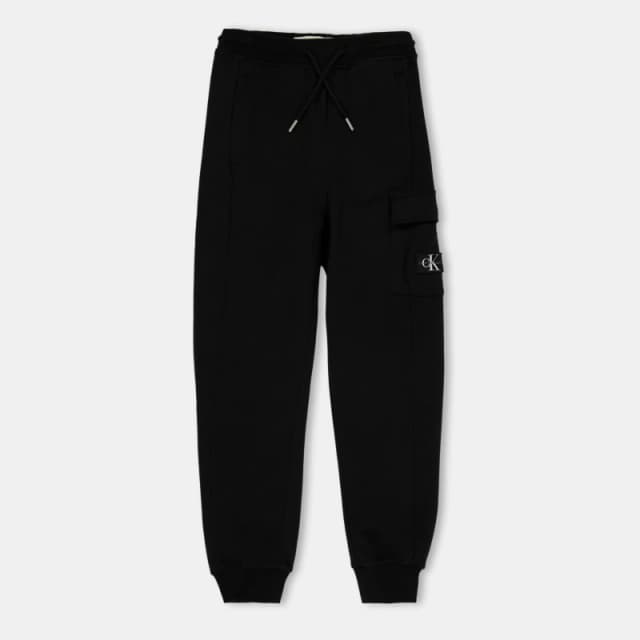 Calvin Klein Jeans Kids Closed Hem Fleece Cargo Joggers CK Black BEH male 12Y