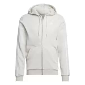 adidas Essentials Fleece 3-Stripes Full-Zip Hoodie Mens - Cream