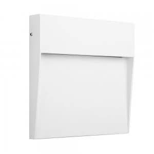 Flush Wall Lamp Large Square, 6W LED, 3000K, 266lm, IP54, Sand White