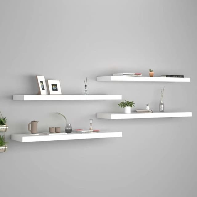 VIDAXL Vidaxl - Floating Wall Shelves 4 pcs White 90x23.5x3.8cm mdf 8720286074503