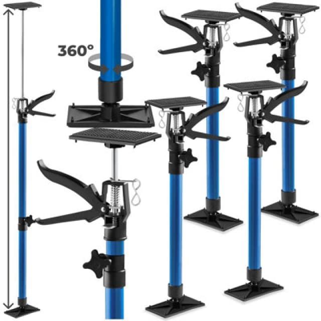 Tectake Door Frame Struts Set Of 4 - Stepless Height Adjustment, 51 - 115cm - Blue