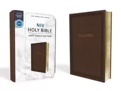 niv holy bible soft touch edition leathersoft brown comfort print