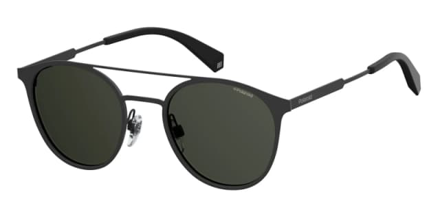 Polaroid Polaroid Round Black Grey Polarized Sunglasses Black One Size Unisex 762753979155