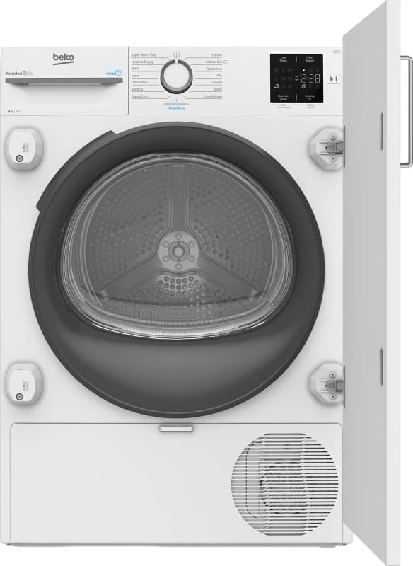 Beko NTIKP81131W 8KG Integrated Heat Pump Tumble Dryer - White - A++ Rated