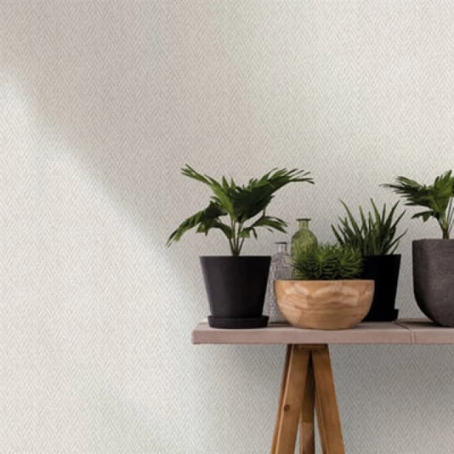 Galerie Loft Cream Beige Taupe Chevron Sisal Weave Textured Wallpaper