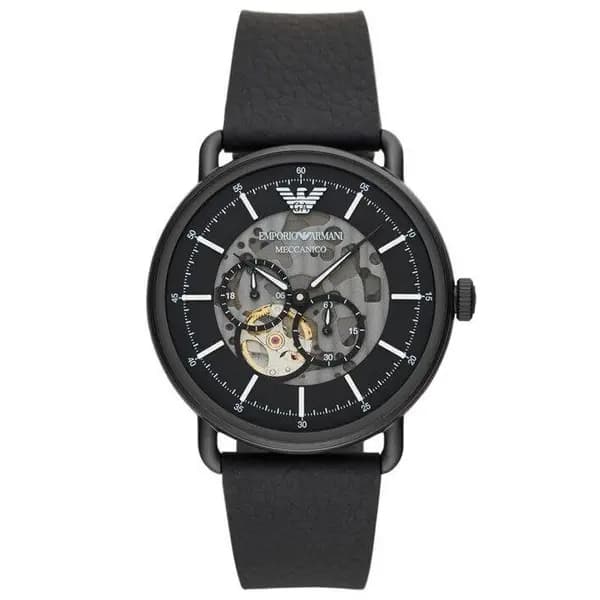 Emporio Armani AR60028 Multifunction Black Mens Leather Watch
