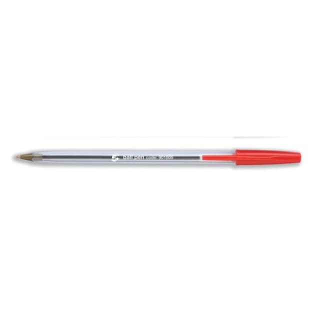 5 Star Office Ball Pen 0.4mm Line Red (50 Pack) 901805