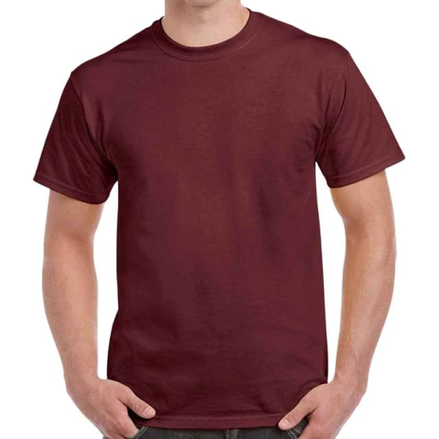 Gildan Mens Heavy Cotton T-Shirt in Maroon Size: 3XL Maroon Male 3XL
