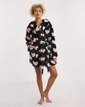 Boux Avenue Heart Print Short Robe