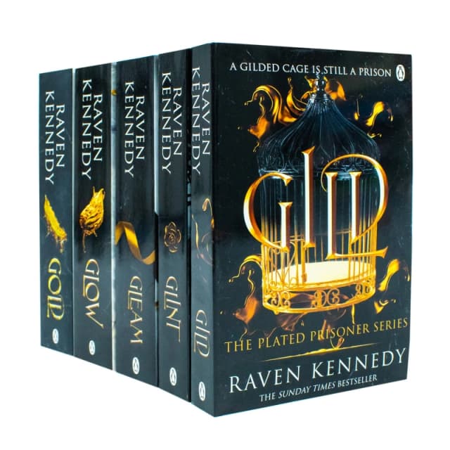 The Plated Prisoner Series 5 Books Collection Set by Raven Kennedy (Gild, Glint, Gleam, Glow, Gold) Raven Kennedy Books