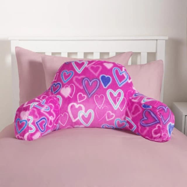 OHS OHS Heart Reading Cushion Bed Plump Pillow Gamer Soft Arms Lumbar Chair Support in Pink Pink One Size Unisex 5027434203208
