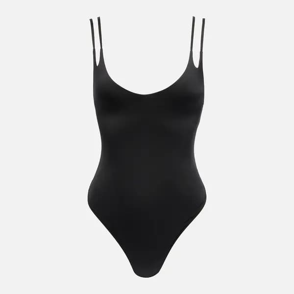 Calvin Klein Intense Power Stretch-Jersey Bodysuit - M Black Underwear and Nightwear female 000QF7643EUB1 M