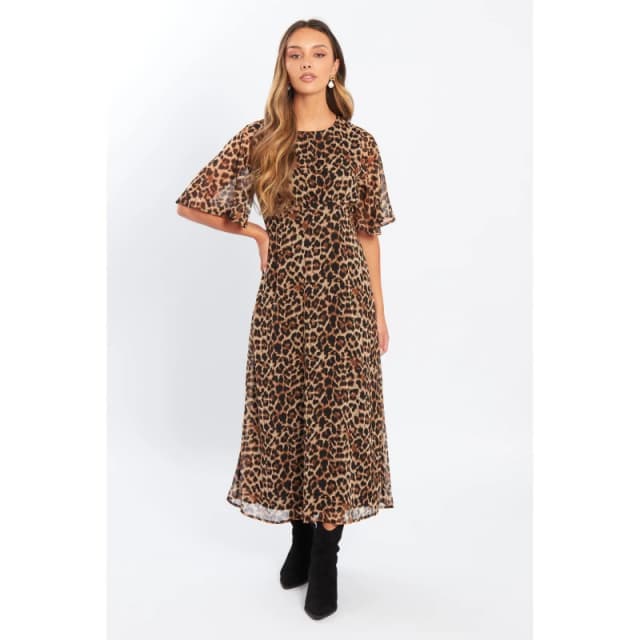 Be You Leopoard Maxi Dress Womens - Brown Brown 8