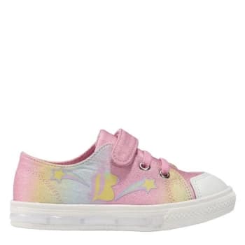 Fabric Flash Canvas Trainers Infants - Glitter