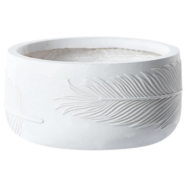 Beliani Plant Pot Ftero 25cm Off-White
