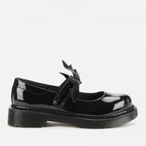 Dr. Martens Kids Maccy II Mary Jane Shoe - Black Patent - UK 2 Kids