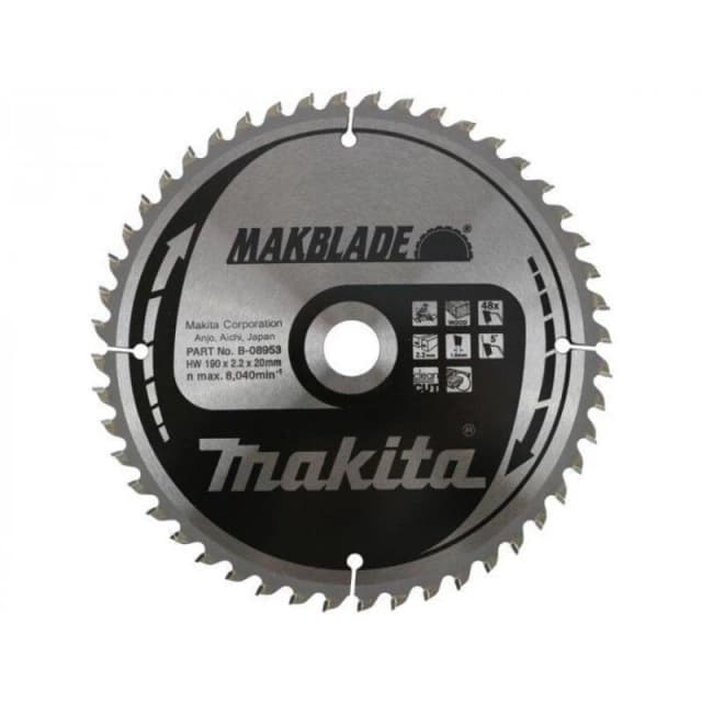 Makita MAKBLADE Circular Saw Blade for Wood Cutting B-32758 Diameter: 190mm