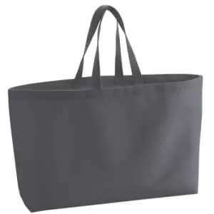 Westford Mill Canvas Oversized Tote Bag (One Size) (Graphite Grey)