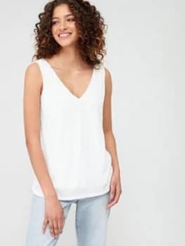 Wallis Sequin Cami - White, Size 8, Women