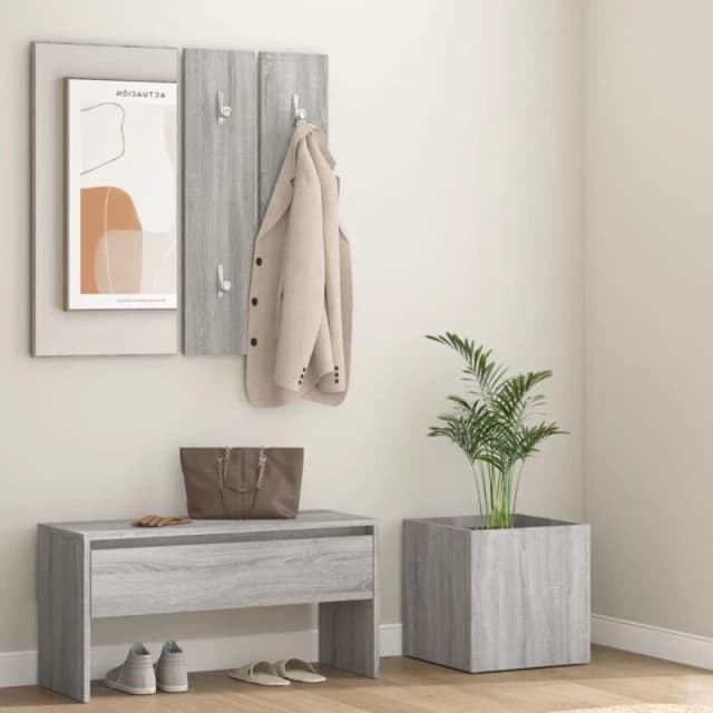 VIDAXL Hallway Furniture Set Grey Sonoma Engineered Wood Vidaxl 8720287155508