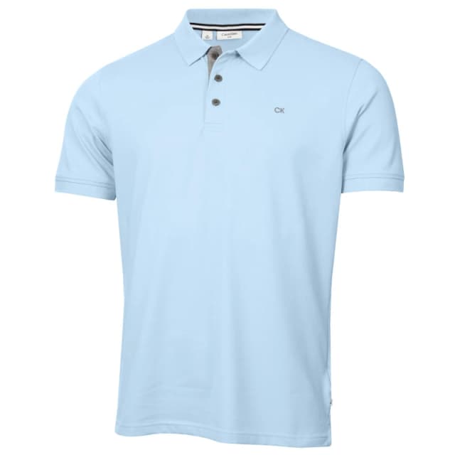 Calvin Klein Golf Mens Short Sleeve Performance Polo Shirt Skyblue male Small