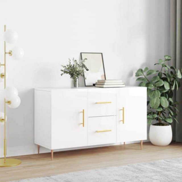 Vidaxl Sideboard High Gloss White 100X36X60 Cm Engineered Wood