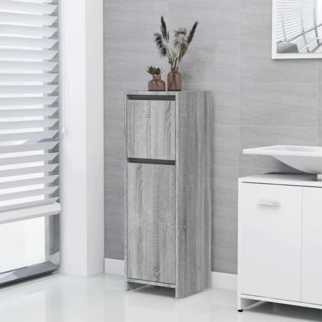 Vidaxl Bathroom Cabinet Grey Sonoma 30X30X95cm Engineered Wood, Grey 815553
