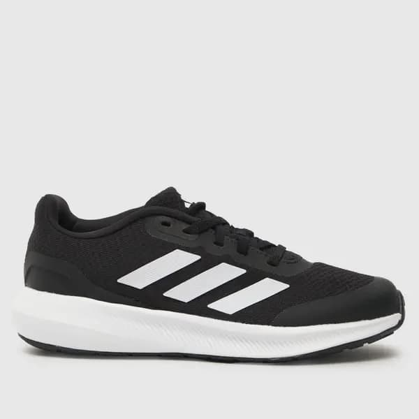 adidas Black & white runfalcon 3.0 Junior trainers Black/White UK 11 (EU 29)