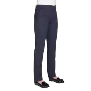 Brook Taverner Womens/Ladies Houston Slim Leg Chino Trousers (8L) (Navy)