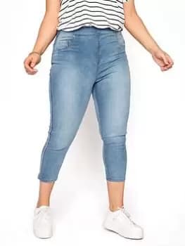 Yours Crop Jenny Jegging - Blue Size 20, Women