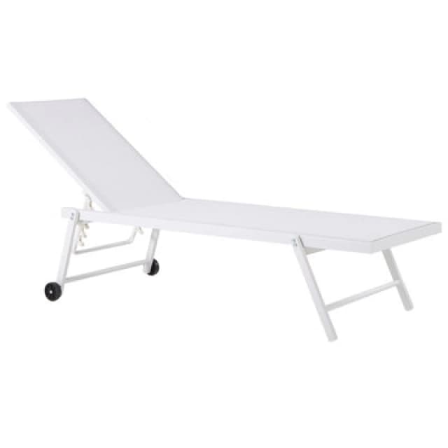 Beliani Sun Lounger Portofino Reclining Metal White