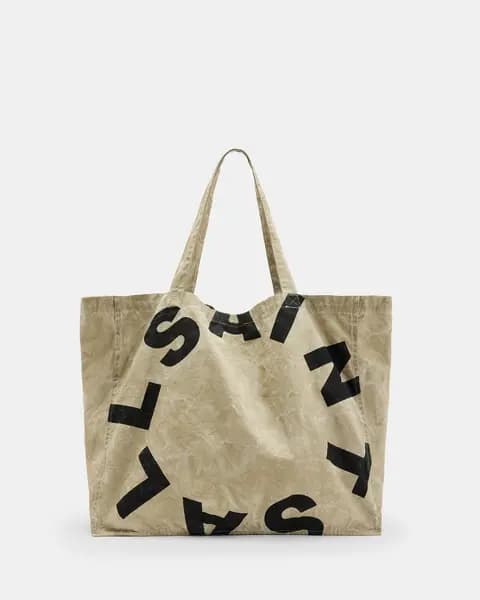AllSaints Large Tierra Logo Washed Tote Bag