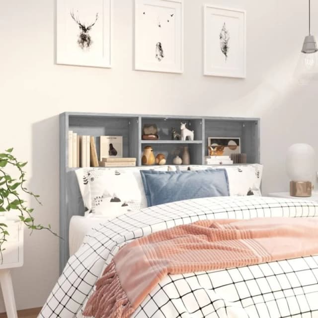 VIDAXL Headboard Cabinet Grey Sonoma 120x19x103.5cm vidaXL 8720286968710