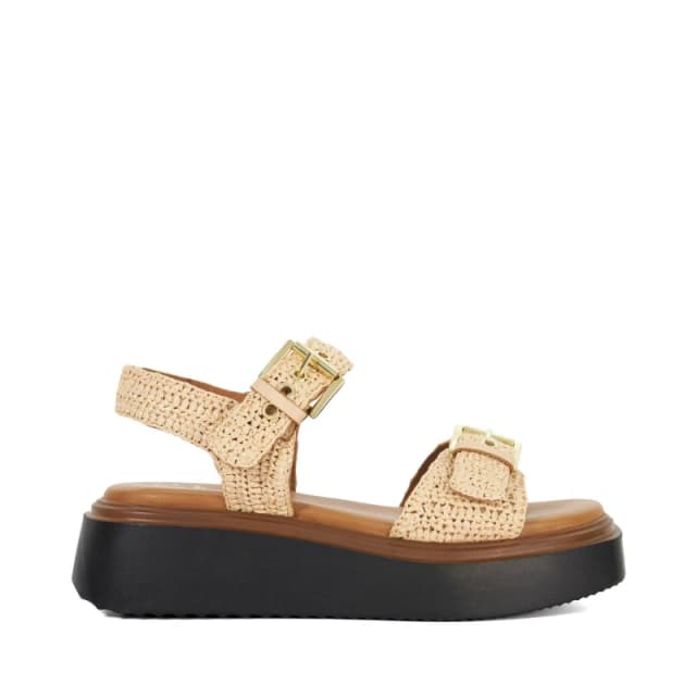 Dune London Lowdown Sandal Raffia female 7 (40)
