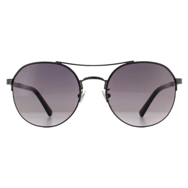 Police Aviator Shiny Gunmetal Smoke Gradient Sunglasses Grey