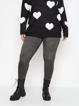 Yours Cat Scratch Jegging - Washed Black