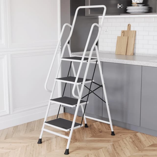 Lassic Home Vida 4 Step Ladder With Handrail White unisex 4 Step