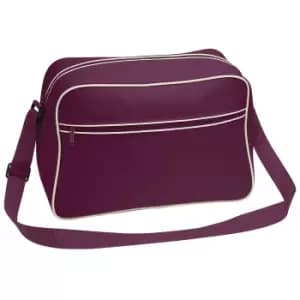 Bagbase Retro Adjustable Shoulder Bag (18 Litres) (One Size) (Burgundy/Sand)
