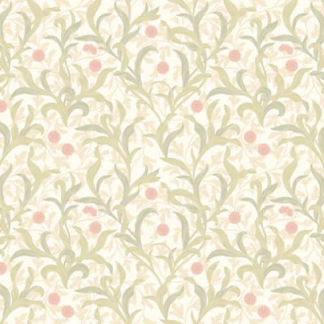 Hoopla Walls Floral Trail Sage & Coral Wallpaper