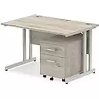 dynamic Ergonomic Desk Impulse IWSSC1252GRY Grey Oak 1200 mm x 800 mm x 730 mm