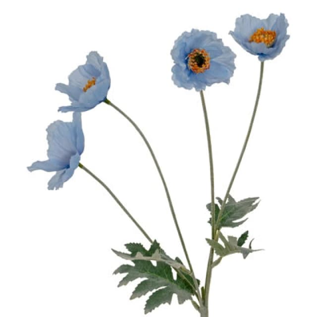 Hill Interiors Poppy Artificial Flower Spray Blue (One Size)