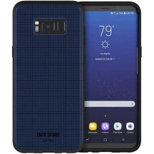 Jack Spade Printed Clear Case for Samsung Galaxy S8 Plus - Graph Check/Navy