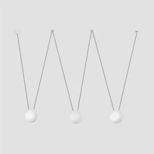 Mine 3 Light White Suspension Pendant, E27