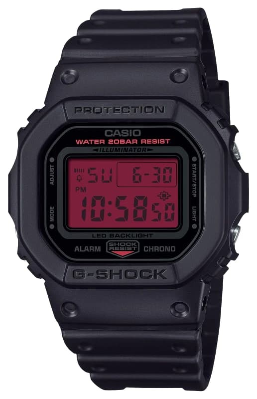 Casio DW-5600BBR-1ER G-Shock 5600 Series (42.8mm) Red Watch